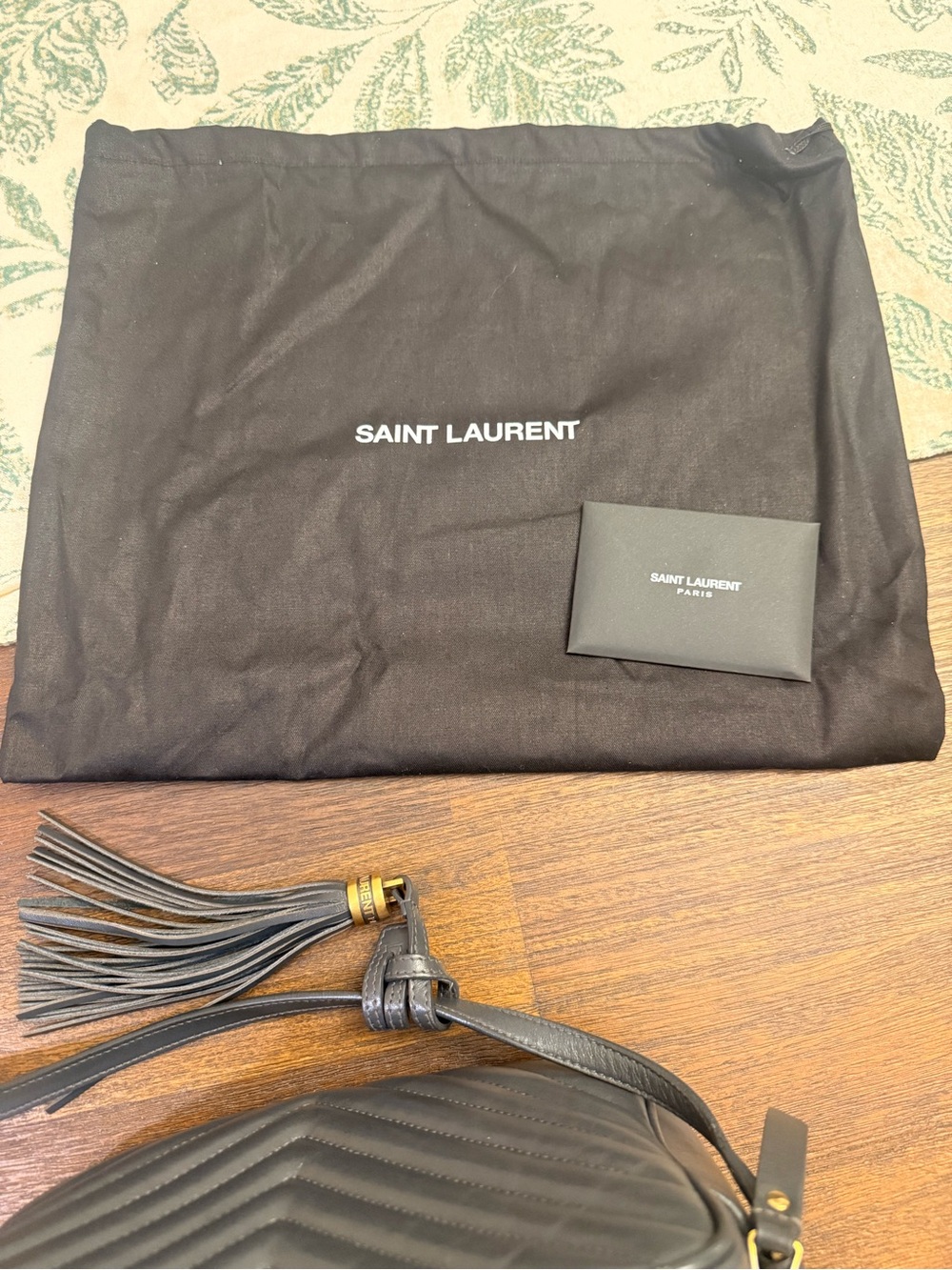 Saint Laurent Dark Smog Matelassé Leather Camera Bag with Gold Hardware - Picture 15 of 17